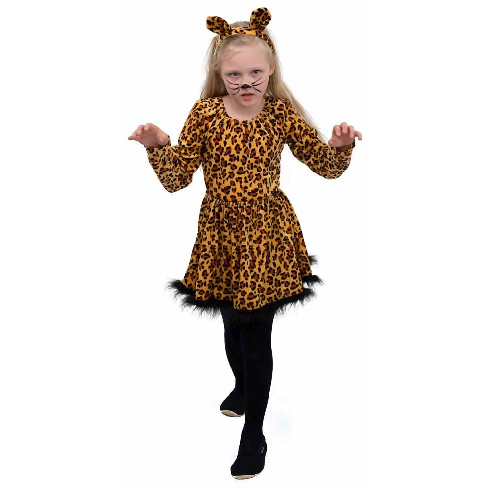 Leoparden Mädchen Kinderkostüm